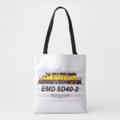 EMD SD40-2ディーゼル機関車。アメリカ国旗 トートバッグ (正面)