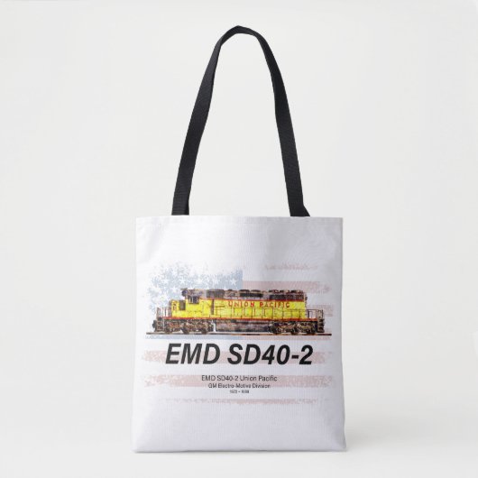 EMD SD40-2ディーゼル機関車。アメリカ国旗 トートバッグ (正面)