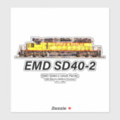 EMD SD40-2ディーゼル機関車。ユニオン太平洋 シール (シート)