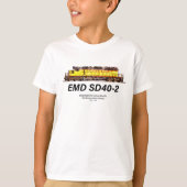 EMD SD40-2ディーゼル機関車。ユニオン太平洋 Tシャツ (正面)