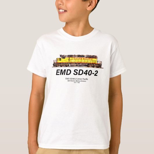 EMD SD40-2ディーゼル機関車。ユニオン太平洋 Tシャツ (正面)