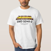 EMD SD40-2ディーゼル機関車。ユニオン太平洋 Tシャツ (正面)