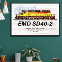 EMD SD40-2 ディーゼル機関車 アメリカ国旗