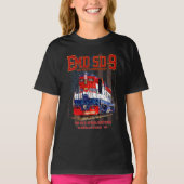 EMD SD-9機関車 アメリカ建国250周年デザイン Tシャツ (正面)