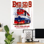 EMD SD-9機関車 アメリカ250周年記念塗装 ポスター (ホームオフィス)