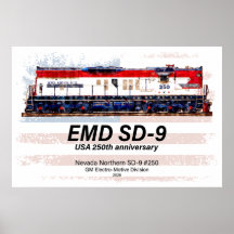EMD SD-9機関車 米国建国250周年デザイン