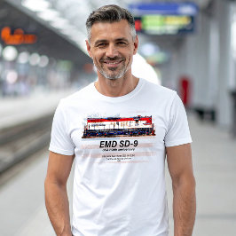 EMD SD-9機関車 米国建国250周年塗装 Tシャツ
