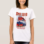 EMD SD-9機関車 USA建国250周年塗装 Tシャツ (正面)