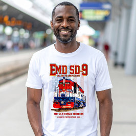EMD SD-9機関車 USA建国250周年塗装 Tシャツ