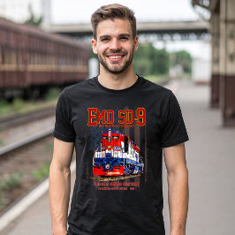 EMD SD-9機関車 USA建国250周年塗装 Tシャツ