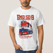 EMD SD-9機関車 USA建国250周年塗装 Tシャツ (正面)