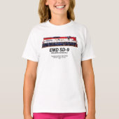 EMD SD-9 アメリカ建国250周年記念ヘリテイジ機関車 Tシャツ (正面)