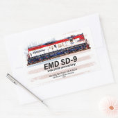 EMD SD-9 Locomotive USA 250th Anniversary Livery 長方形シール (封筒)