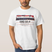 EMD SD-9 Locomotive USA 250th Anniversary Livery Tシャツ (正面)