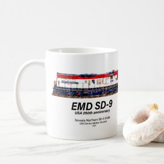 EMD SD-9 USA 250th Anniversary Heritage Locomotive コーヒーマグカップ