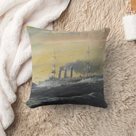 Emdenは波のインド洋1914 2011年に乗ります クッション (ブランケット)