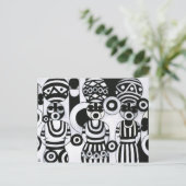 Emeka著ヒョウタンを持つ女性! ポストカード (スタンド正面)