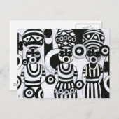 Emeka著ヒョウタンを持つ女性! ポストカード (正面/裏面)