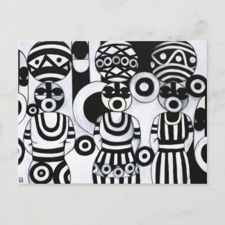 Emeka著ヒョウタンを持つ女性! ポストカード