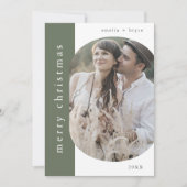 EMELIAグリーンクリスマスグリーティングフォトメリークリスマス シーズンカード (正面)