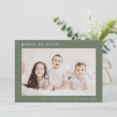 EMELIAグリーンファミリー写真平和オンアース・クリスマス シーズンカード (スタンド正面)