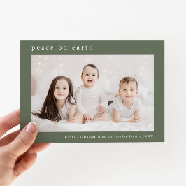 EMELIAグリーンファミリー写真平和オンアース・クリスマス シーズンカード