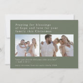 EMELIAグリーンフォトバイブルユニーク引用文クリスマス シーズンカード (正面)