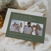 EMELIAグリーンフォトバイブルユニーク引用文クリスマス シーズンカード