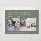 EMELIAグリーンフォト笑わされるクリスマおもしろいス シーズンカード (正面)