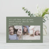 EMELIAグリーンフォト笑わされるクリスマおもしろいス シーズンカード (スタンド正面)