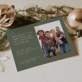 EMELIAグリーンフォト簡単シンプル宗教的クリスマス シーズンカード