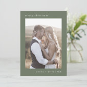 EMELIAグリーンボヘミアンクリスマスファミリーフォトクリスマス シーズンカード (スタンド正面)