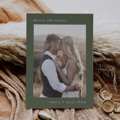 EMELIAグリーンボヘミアンクリスマスファミリーフォトクリスマス シーズンカード