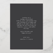 EMELIAグレーゴールドフォイルフォトメリークリスマス 箔シーズンカード (裏面)