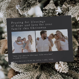 EMELIAグレーフォトバイブルユニーク引用文クリスマス シーズンカード