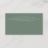 EMELIAシンプルセージグリーンビジネス報酬10パンチ ロイヤリティカード (裏面)