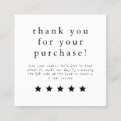 EMELIAシンプルニュートラルユニークAレビュー スクエア名刺 (正面)