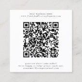 EMELIAシンプルニュートラルユニークAレビュー スクエア名刺 (裏面)