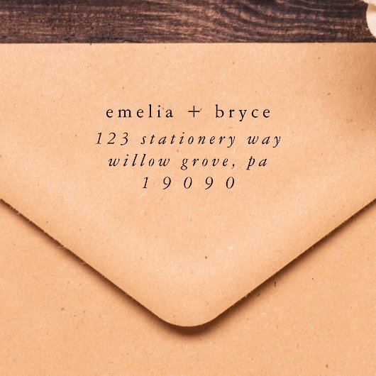 EMELIAシンプルラバー結婚ズ差出人住所スタンプ ラバースタンプ