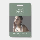 EMELIAセージのセキュリティ名タグ写真従業員ID バッジ (正面)