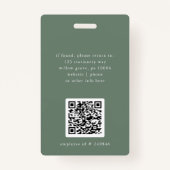 EMELIAセージのセキュリティ名タグ写真従業員ID バッジ (裏面)