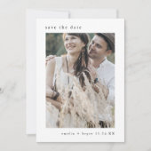 EMELIAニュートラルフォトホワイトブラック素朴ズ結婚 セーブザデート (正面)