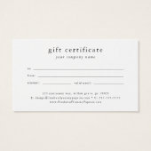 EMELIAビジネス伝票ギフト証明書テンプレート (裏面)