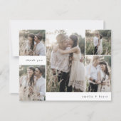 EMELIAフラッシンプルトモダンボホ数々の写真結婚ズ サンキューカード (正面)