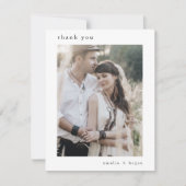 EMELIAフラットナユニークル素朴トナルフォト結婚ズ サンキューカード (正面)