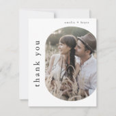 EMELIAフラットボモダンーホミニマリスト結婚の写真 サンキューカード (正面)