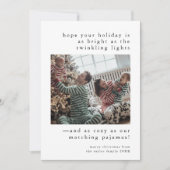 EMELIAブラックかわいい家族の写真クリスマスおもしろい シーズンカード (正面)