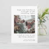 EMELIAブラックかわいい家族の写真クリスマスおもしろい シーズンカード (スタンド正面)