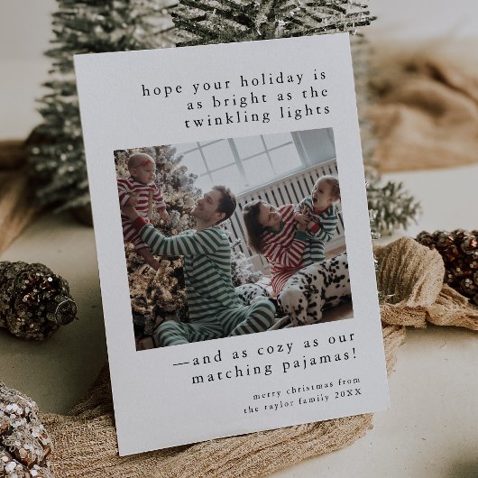 EMELIAブラックかわいい家族の写真クリスマスおもしろい シーズンカード