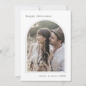 EMELIAブラックかわいい家族の写真ハッピークリスマス シーズンカード (正面)